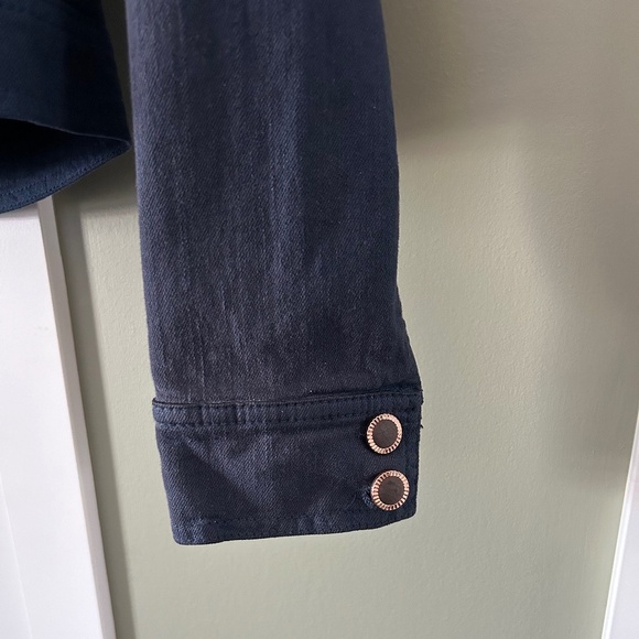 🌷Bomber Jacket Navy Blue with Embellished pocket flaps - Picture 3 of 10